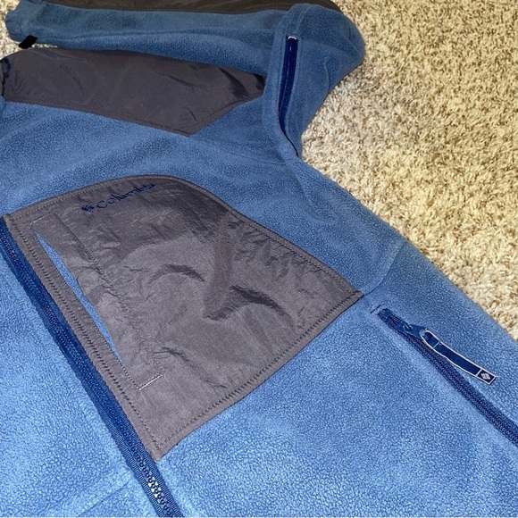 COLUMBIA Sportswear Blue Fleece Full Zip Up Core Interchange Jacket Size Medium - Picture 3 of 11